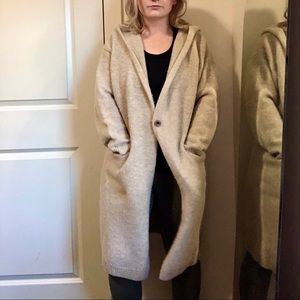 Uniqlo hooded wool cardigan duster